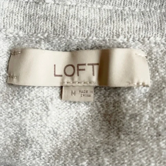 LOFT | Striped Foldover Off Shoulder Sweater *NWT* - Picture 8 of 13